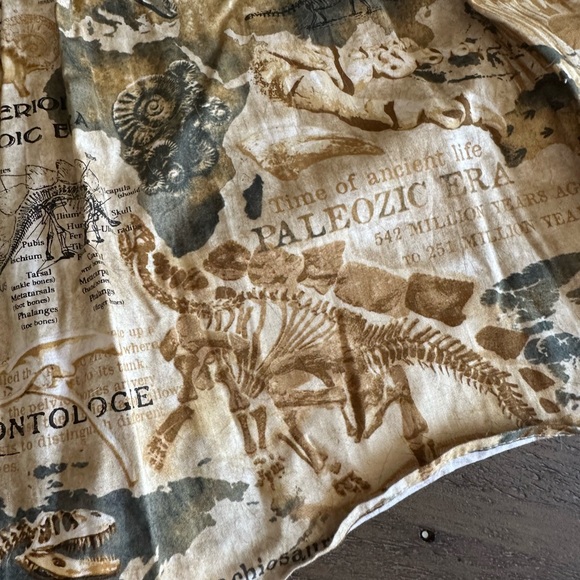 Retrolicious Dinosaur Paleo Map Knee Length Skirt - Picture 6 of 10